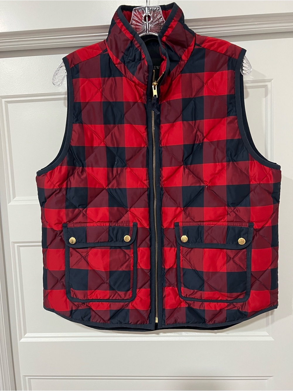J. Crew Buffalo Plaid Puffer Vest